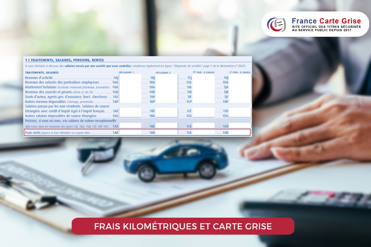 Frais kilométriques et carte grise