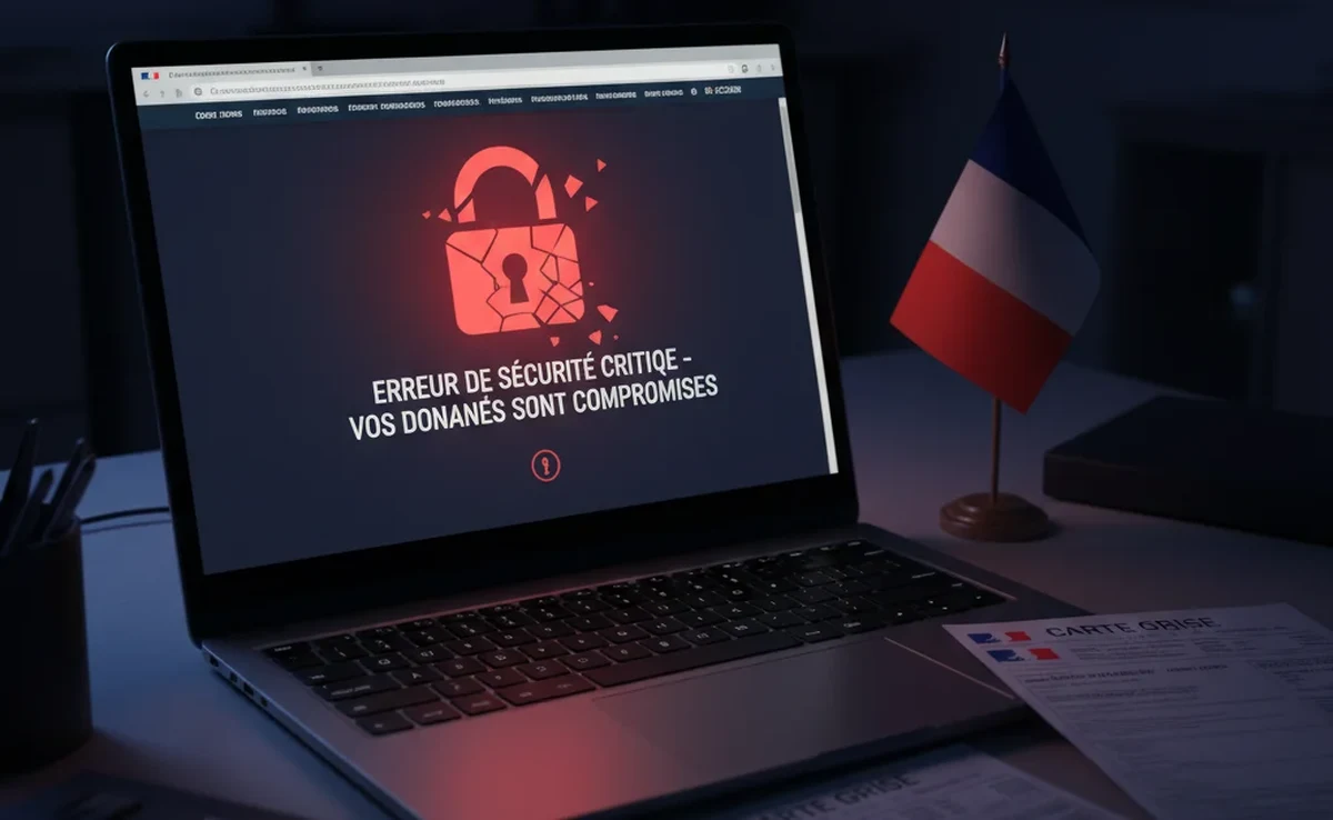 Piratage France Titres 2026 - écran du site ANTS verrouillé après la cyberattaque bloquant les démarches carte grise
